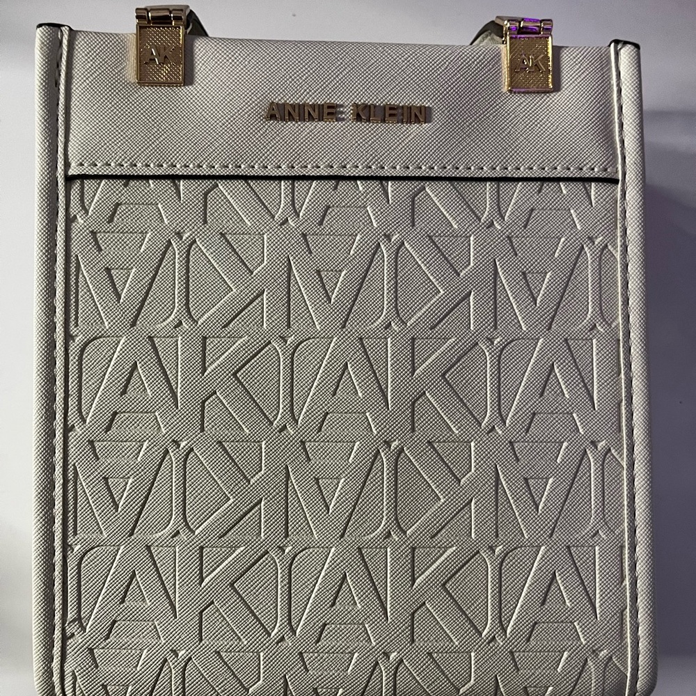 Anne Klein Metallic Silver Crossbody Bag